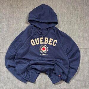 Coastal Culture navy blue Quebec Canada hoodie - XL